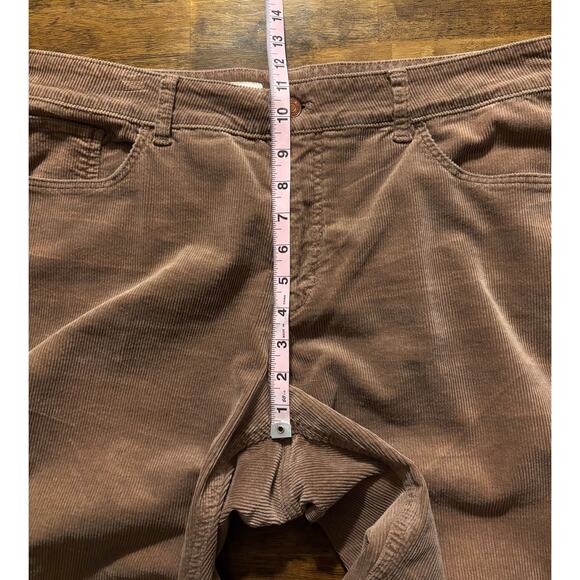 Pilcro Women’s 18W  40 x 27 Corduroy Pant Yaya Mid Rise Crop Flare Taupe Brown - Picture 14 of 16